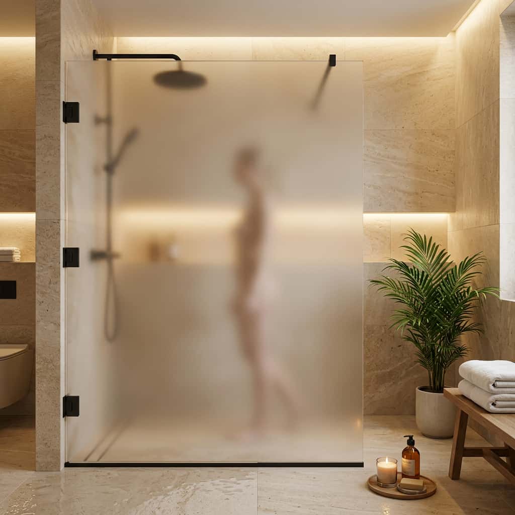vp-paroi-douche-verre-trempe-depoli-acide-femme Paroi de douche sur mesure en verre trempé dépoli acide