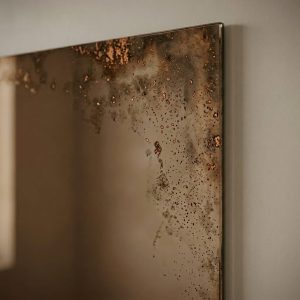 Miroir vieilli bronze carré