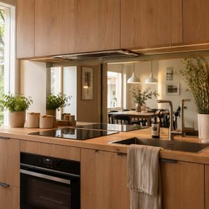 crédence de cuisine en miroir clair
