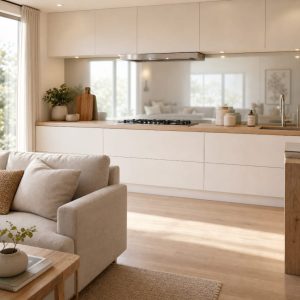Crédence miroir argenté extra clair mat pour cuisine