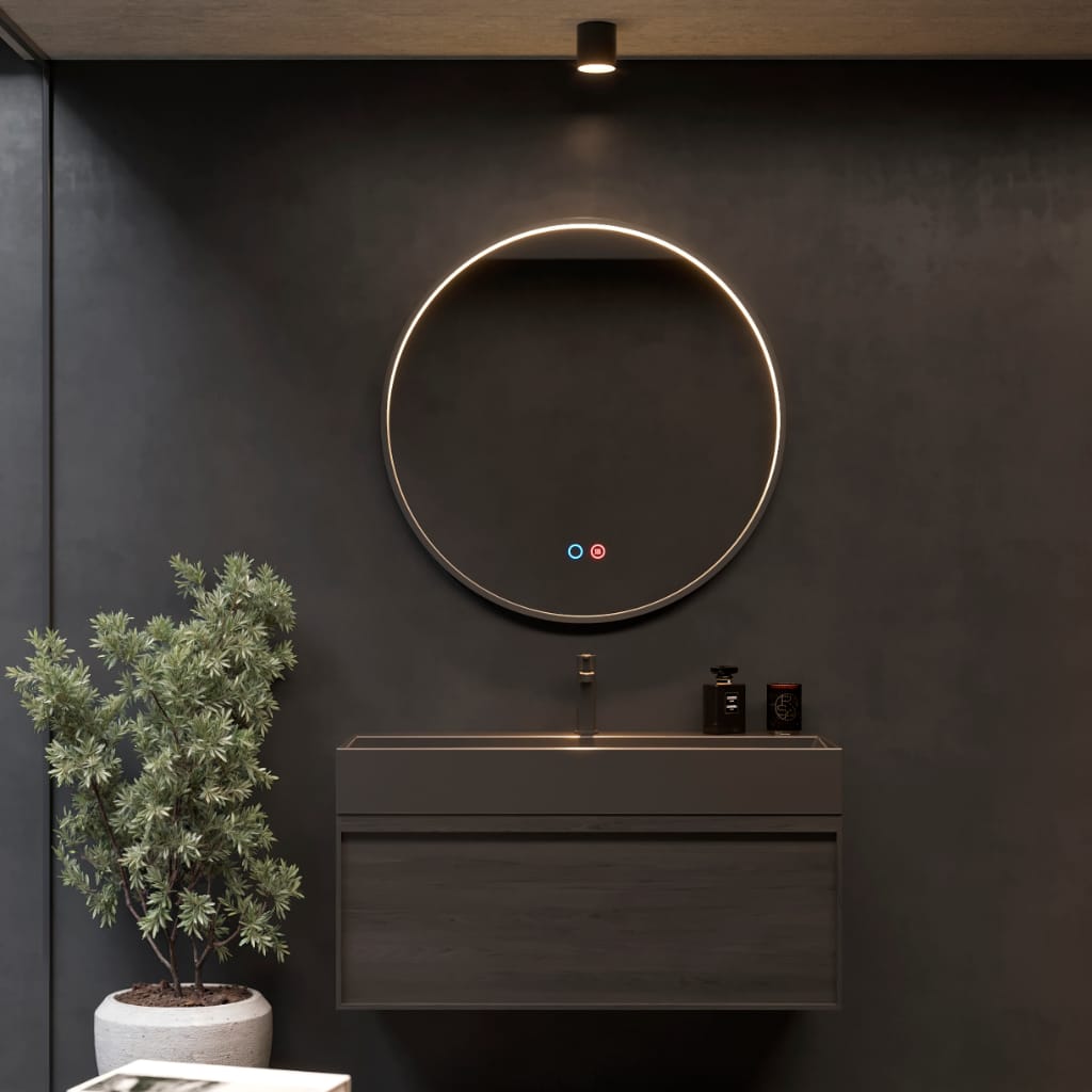 vp-Ledimex-Nepal-Detalle Miroir LED pour salle de Bain couleur noir mat